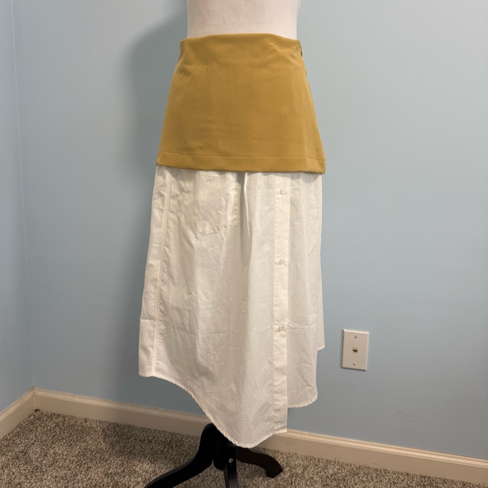 Maeve Layered Shirttail Midi Skirt Size XS - Picture 3 of 10